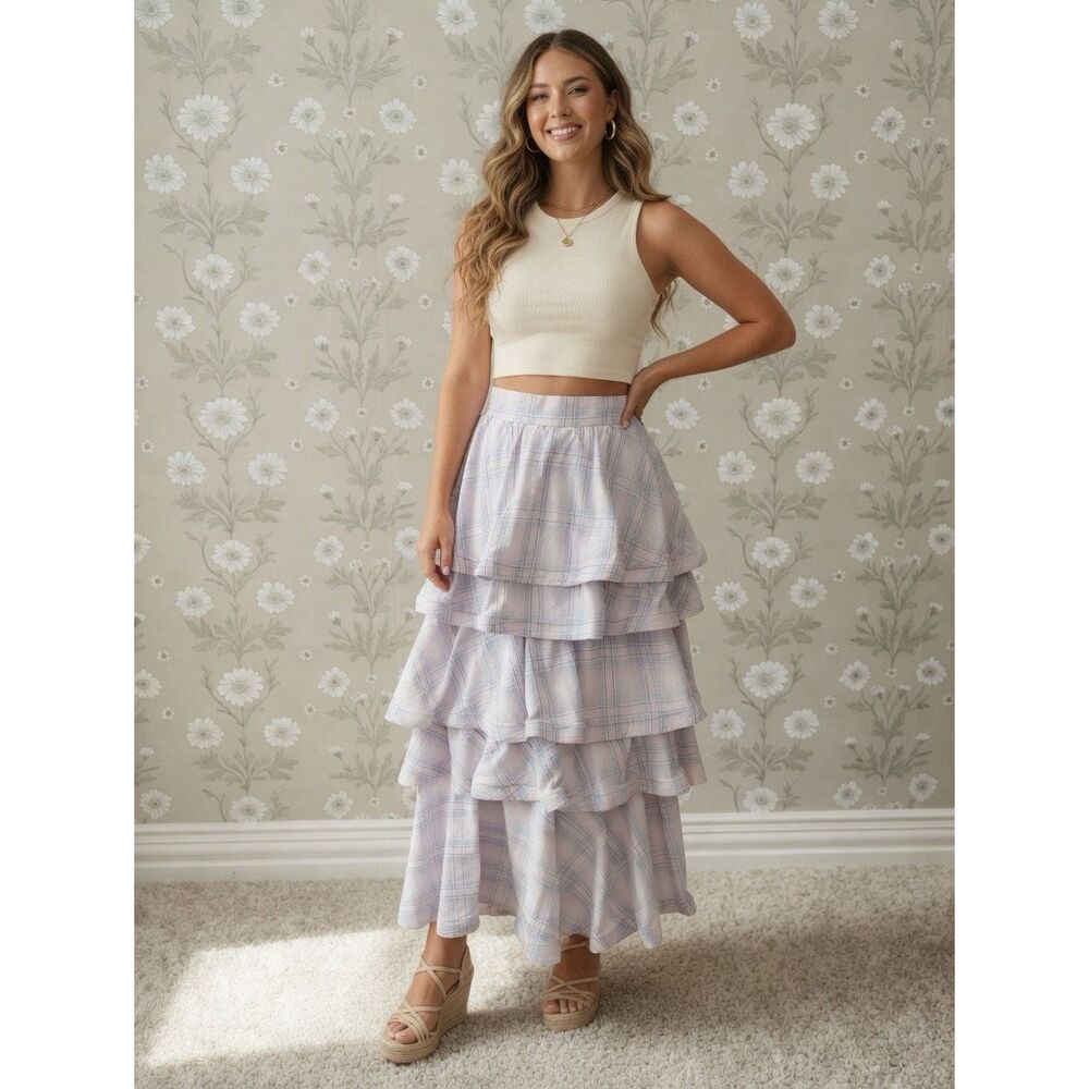 Buru Tiered Ruffle Skirt Size Small